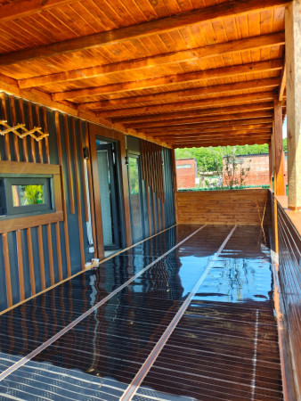 Tiny house ısıtma - parke altı ısıtma sistemi (Subaşı,Çatalca İstanbul) Tiny house ve kış bahçesi ısıtma montajı 1 günde tamamlanmıştır. 